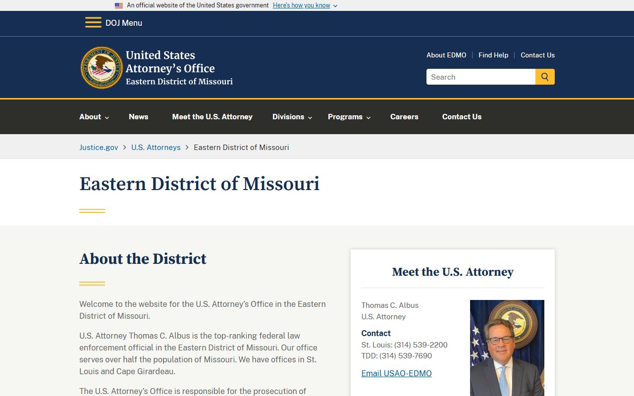 Gasconade County court charges U.S. Attorney Eastern District of Missouri